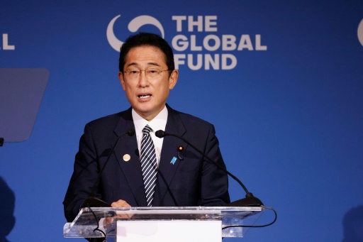 Le Premier ministre japonais Fumio Kishida à la conférence de réapprovisionnement du Fonds mondial, le 21 septembre 2022 à New York
